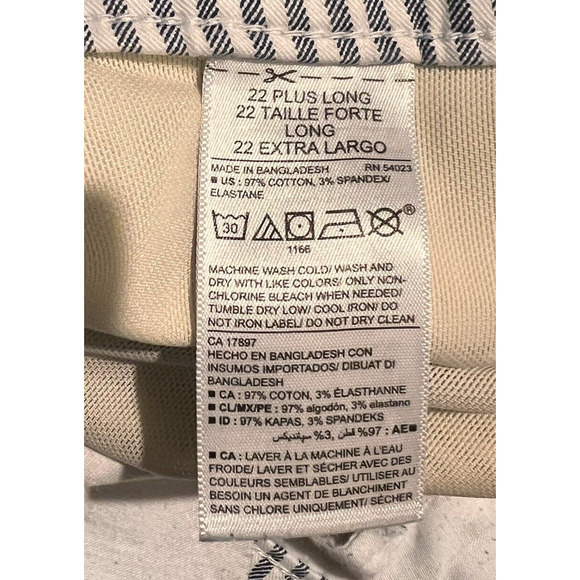 Old Navy Pixie Pants Women's 22 Long Black White Stripe Casual Work - Picture 3 of 11